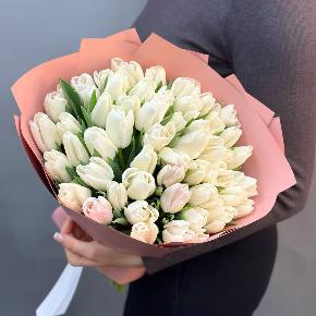 Букет из 49 белых тюльпанов в Дубне