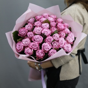 Букет из 35 малиновых роз Меритим (50 см) в Дубне
