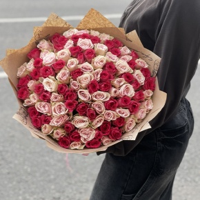 Букет "Амурный" из 101 розы (40 см) в Дубне