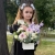 Композиция с георгинами на 1 сентября в белом ящике в Дубне