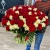 Букет 151 роза красный и белый микс (60 см) в Дубне