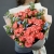 Букет "Фортуна" из коралловых роз и оксипеталума в Дубне