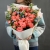 Букет "Фортуна" из коралловых роз и оксипеталума в Дубне