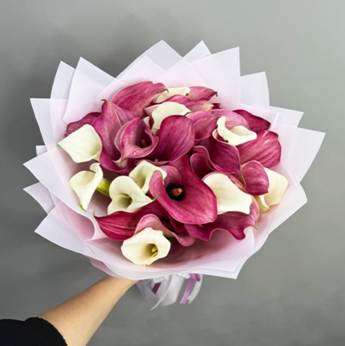 Букет из 25 нежных калл в Дубне