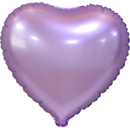Сердце сиреневое фольгированный шар с гелием (45 см) в Дубне