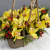 Композиция в сумке из орхидей, лагуруса и гиперикума в Дубне