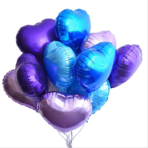 Сердце голубое фольгированный шар с гелием (45 см) в Дубне