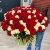 Букет 151 роза красный и белый микс (60 см) в Дубне