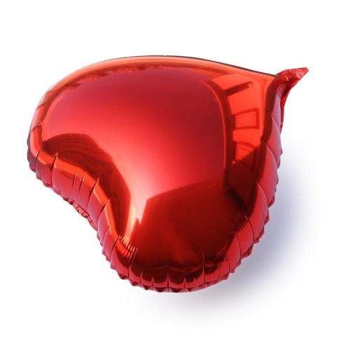 Сердце красное фольгированный шар с гелием (45 см) в Дубне